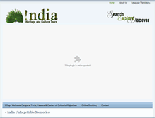 Tablet Screenshot of indiaheritageandculturetours.com